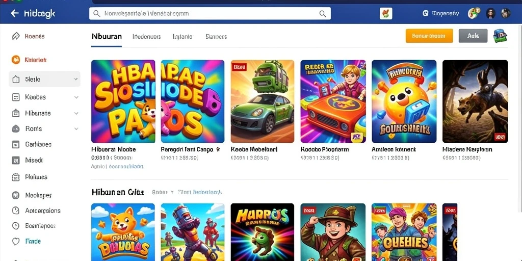 Tampilan antarmuka permainan yang menarik dan modern.