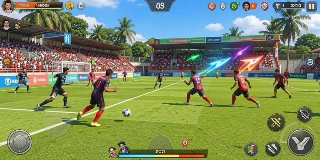 Tampilan awal game yang menarik dan penuh warna.