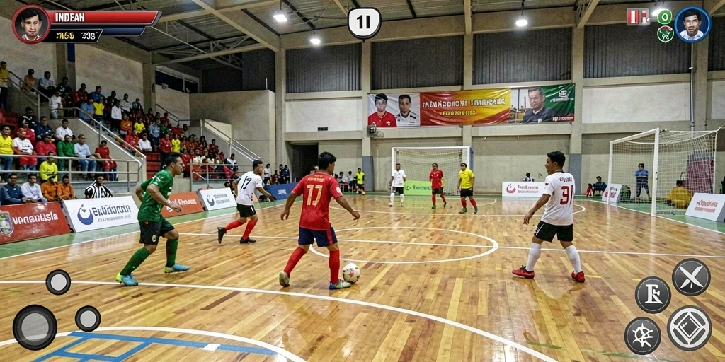 Screenshot menunjukkan tampilan menarik dari level permainan.