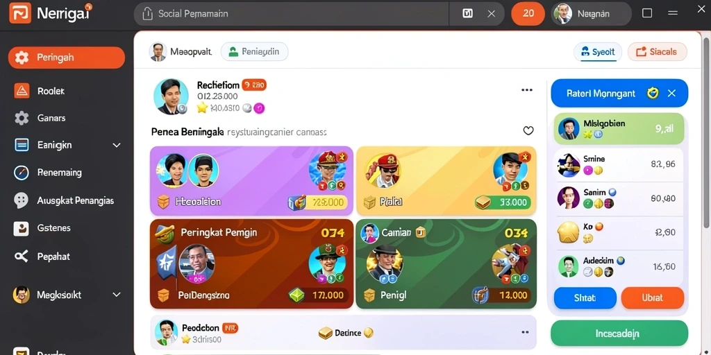 Tampilan permainan slot yang menarik dan berwarna.